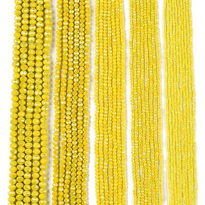 Electroplate Glass Beads Strands EGLA-A044-P4mm-B04-1