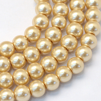 Baking Paint Glass Pearl Bead Strands HY-Q003-3mm-42-1