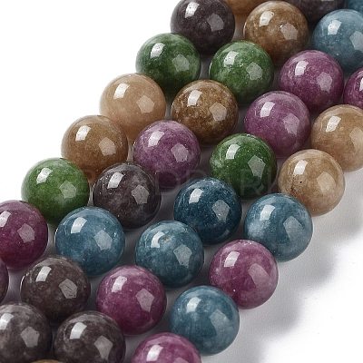 Dyed Natural Malaysia Jade Beads Strands G-G021-01C-02-1