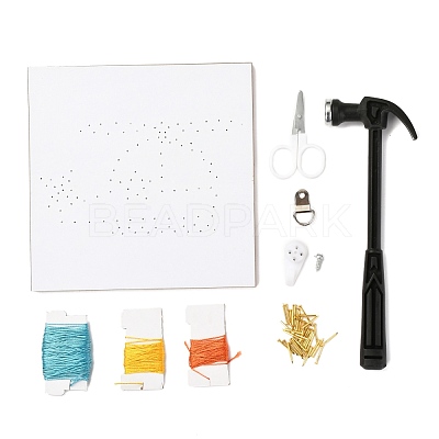 Helicopter Pattern DIY String Art Kit Sets DIY-F070-09-1