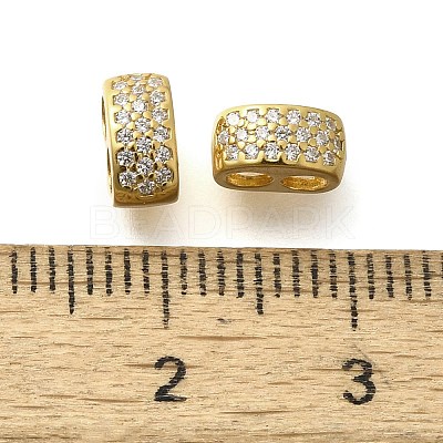 925 Sterling Silver Micro Pave Clear Cubic Zirconia Spacer Bars STER-U006-17G-1