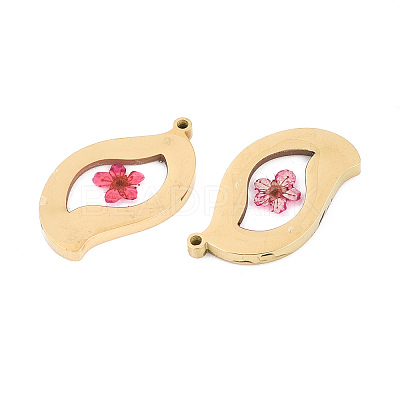 304 Stainless Steel Epoxy Resin Pendants STAS-T072-32-1