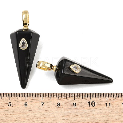 Natural Obsidian Pointed Pendants GG-CBA19F2-02G-08-1