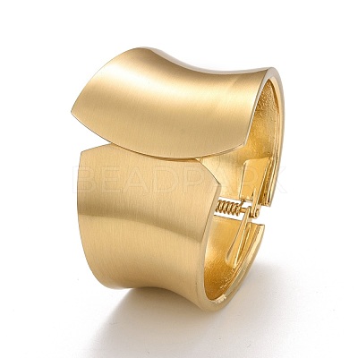 Alloy Chunky Twist Wide Cuff Bangle BJEW-K223-01MLG-1