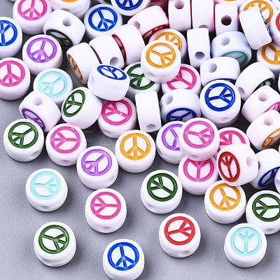 Opaque Acrylic Beads X-MACR-N008-35-1