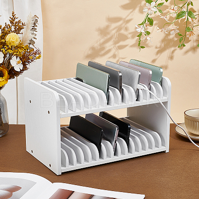 Wood with Iron Mobile Phone Storage Box AJEW-WH0481-200-1