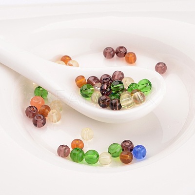 Mixed Color Round Glass Beads X-GR4mm-1