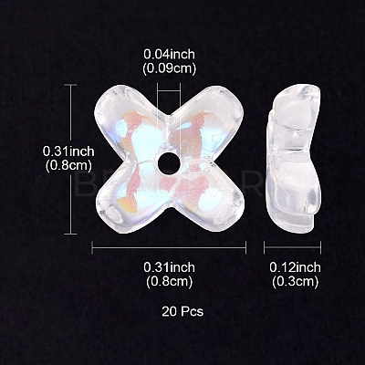 Transparent Spray Painted Glass Beads GLAA-YW0003-10-1