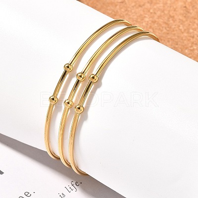 Fashion 304 Stainless Steel Cuff Bangles Torque Bangles X-BJEW-H473-01G-1