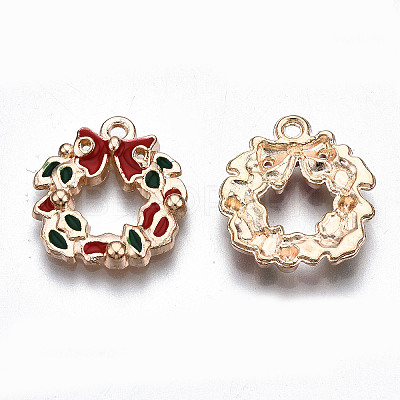 Alloy Enamel Pendants X-ENAM-Q442-033-RS-1
