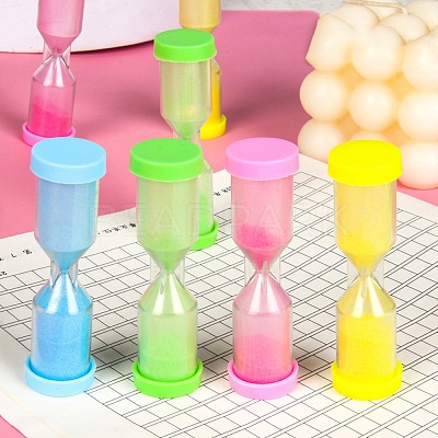 Plastic Hourglass Sand Display Decorations AJEW-A048-01-1