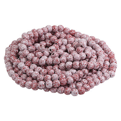 Christmas Wood Round Beads Hanging Ornaments HJEW-CA00081-1
