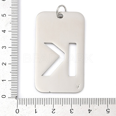 304 Stainless Steel Pendants STAS-M115-01P-K-1