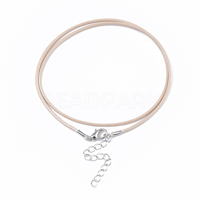 Waxed Cotton Cord Necklace Making MAK-S032-1.5mm-B15-1