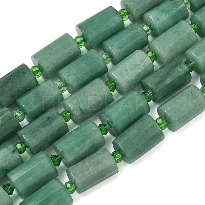 Natural Green Aventurine Beads Strands G-G453-E07-10x14mm-1