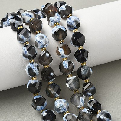 Natural Fire Crackle Agate Beads Strands G-U023-A16-01-1