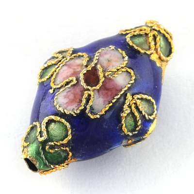 Handmade Cloisonne Beads X-CLB082Y-6-1