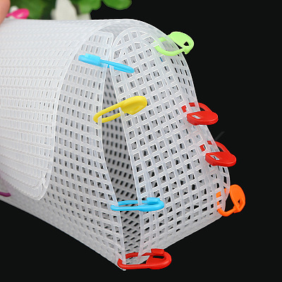 DIY Rectangle-shaped Plastic Mesh Canvas Sheet PURS-PW0001-603C-1