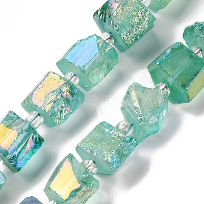 Electroplated Natural Quartz Beads Strands G-G767-02-18-1