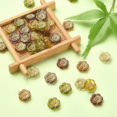 Plating Acrylic Beads PACR-YW0001-09-1