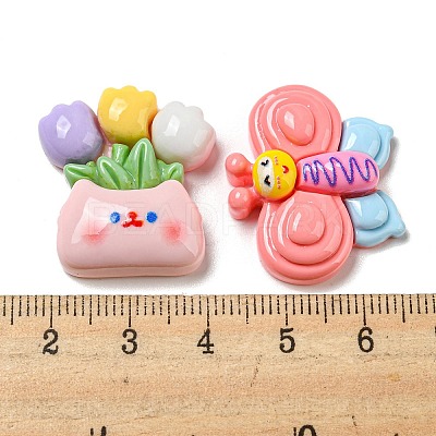 Opaque Resin Decoden Cabochons RESI-F052-B04-1