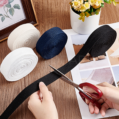 4 Rolls 4 Colors Polyester Ribbon OCOR-PH0001-72-1