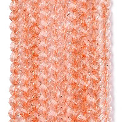 Crackle Transparent Glass Beads Strands GLAA-N068-02A-09-1