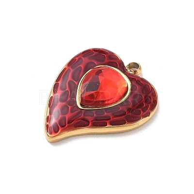 304 Stainless Steel Rhinestone Pendants STAS-P453-19G-04-1