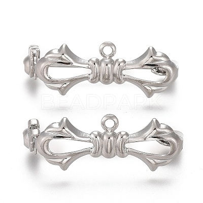 Bowknot Brass Kilt Pins with 1 Loop KK-H738-35-1
