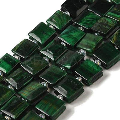 Natural Green Tiger Eye Beads Strands G-L596-A01-B01-1