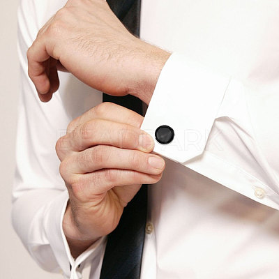 Zinc Alloy Enamel Cufflinks BUTT-GL0001-10-1