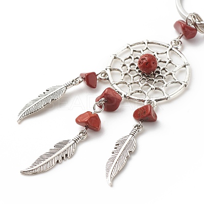 Natural Red Jasper Keychain KEYC-JKC00346-01-1