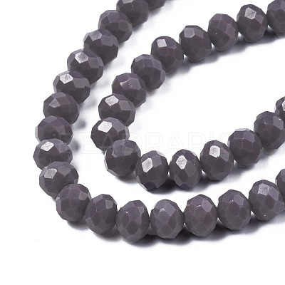 Opaque Solid Color Glass Beads Strands EGLA-A034-P8mm-D24-1