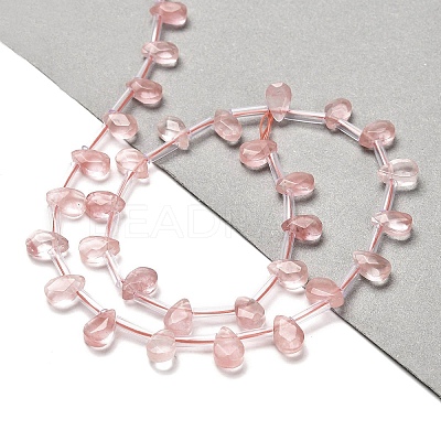 Cherry Quartz Glass Beads Strands G-Q167-A02-02-1
