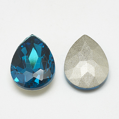 Pointed Back Glass Rhinestone Cabochons RGLA-T081-10x14mm-14-1