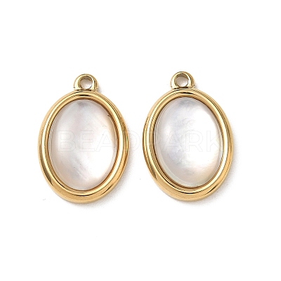 Natural Freshwater Shell Pendants STAS-G397-06G-01-1