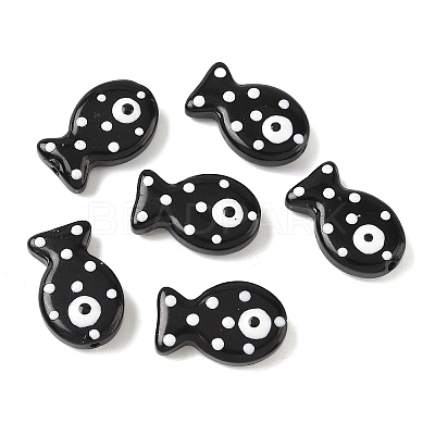Baking Paint Glass Enamel Beads LAMP-D303-04K-1