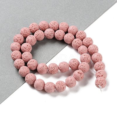 Synthetic Lava Rock Dyed Beads Strands G-H311-08C-08-1