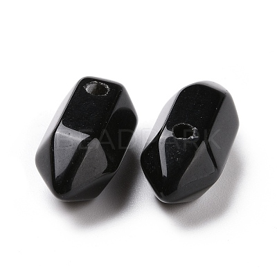 Natural Obsidian Double Terminal Pointed Pendants G-C007-02A-07-1