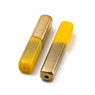 Electroplate Glass Beads GLAA-D024-02B-1