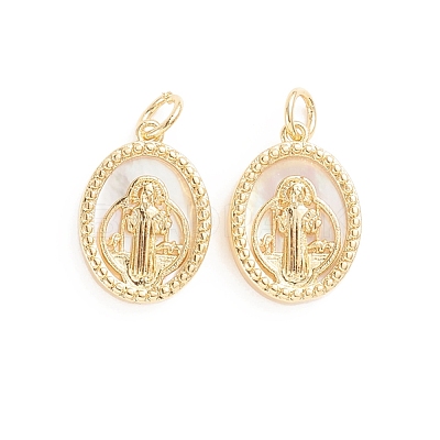 Religion Brass Pendants ZIRC-E164-37G-1