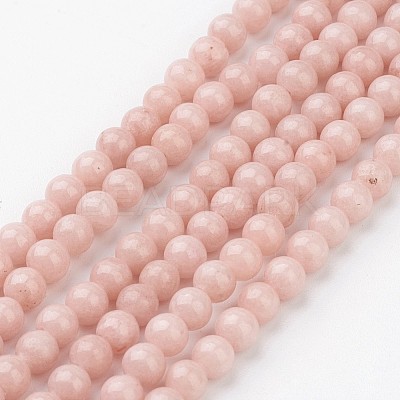 Natural Mashan Jade Round Beads Strands G-D263-4mm-XS22-1