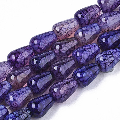 Natural Crackle Agate Beads Strands G-S359-243C-1