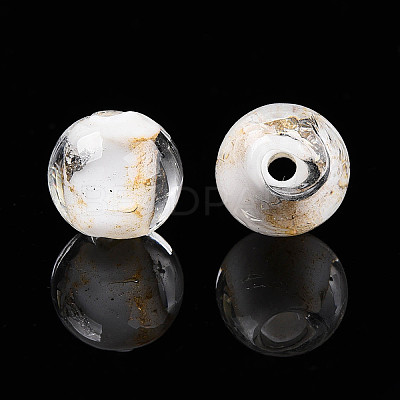 Handmade Gold & Silver Foil Glass Beads FOIL-N030-03A-01I-1
