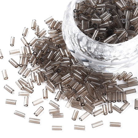 Transparent Glass Bugle Beads SEED-N005-001-C04-1