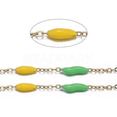 Handmade Enamel Beaded Chains CHS-I007-06G-06-1