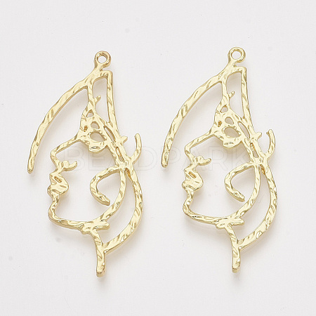 Alloy Open Back Bezel Pendants PALLOY-S121-80-1