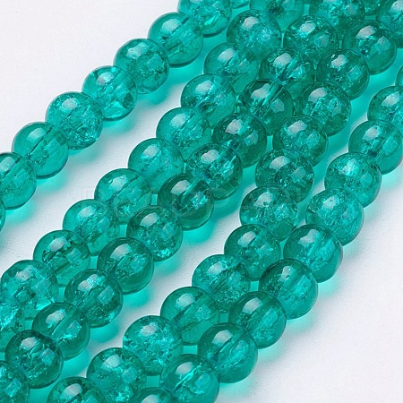 Crackle Glass Beads Strands X-CCG-Q001-6mm-15-1