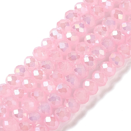 Baking Electroplate Glass Beads Strands DGLA-A039-J6MM-B15-1