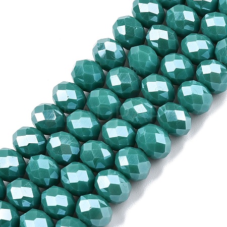 Electroplate Glass Beads Strands EGLA-A044-P8mm-A31-1